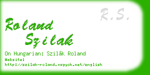 roland szilak business card